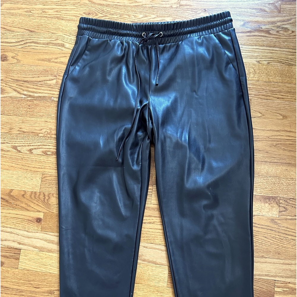 LOFT leather drawstring pants